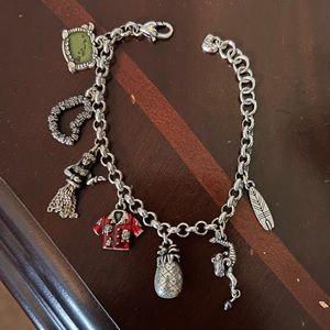 Brighton Aloha Hawaii state mermaid pineapple hula girl charm bracelet.